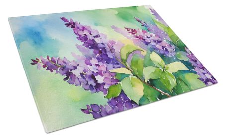 NEW New Hampshire Purple Lilac in Watercolor Glass Cutting Board Decorative Tempered Glass Kitchen Cutting and Serving Board Large Size Chopping
