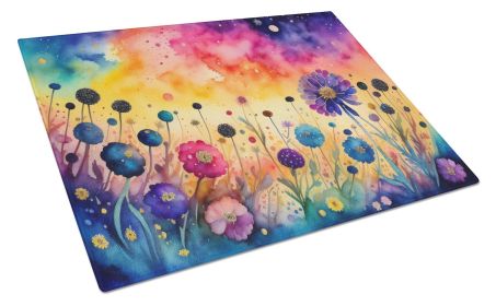 NEW Scabiosa in Color Glass Cutting Board Decorative Tempered Glass Kitchen Cutting and Serving Board Large Size Chopping Board