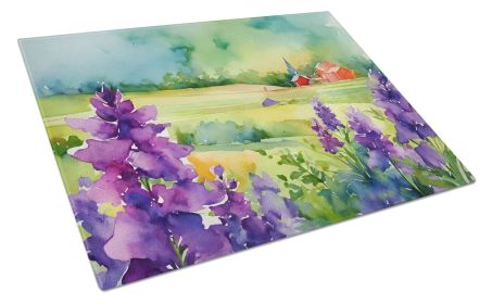 NEW New Jersey Violet in Watercolor Glass Cutting Board Decorative Tempered Glass Kitchen Cutting and Serving Board Large Size Chopping Board
