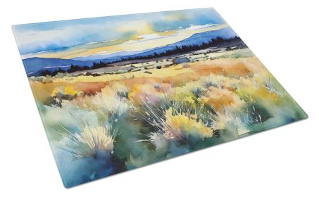 NEW Nevada Sagebrush in Watercolor Glass Cutting Board Decorative Tempered Glass Kitchen Cutting and Serving Board Large Size Chopping Board