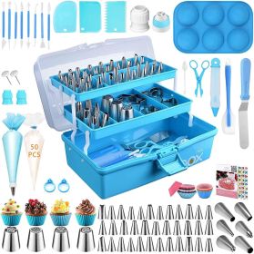 Cake Decorating Tools Supplies Kit: 236pcs Baking Accessories with Storage Case - Piping Bags and Icing Tips Set - Cupcake Cookie Frosting Fondan